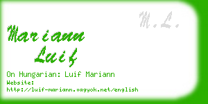 mariann luif business card